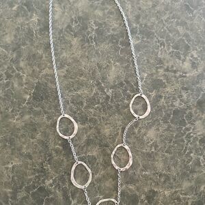 Elegant Silver Necklace with Circular Accents